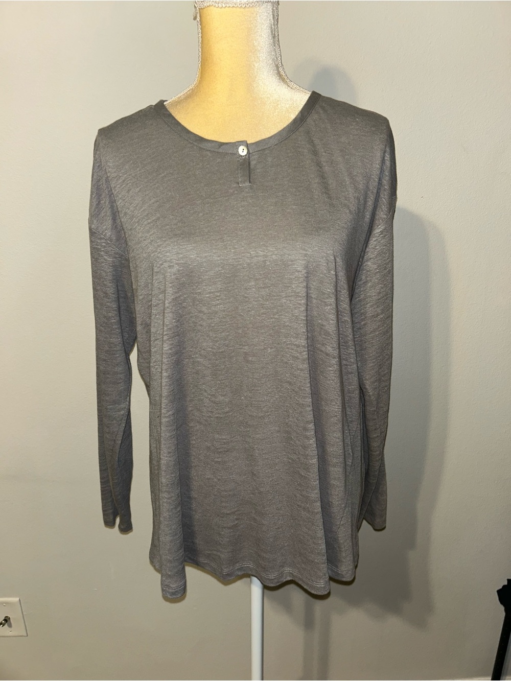 NEW Eileen Fisher Sleepwear by Garnet Hill Women's 100% Linen Sleep Top Sz S